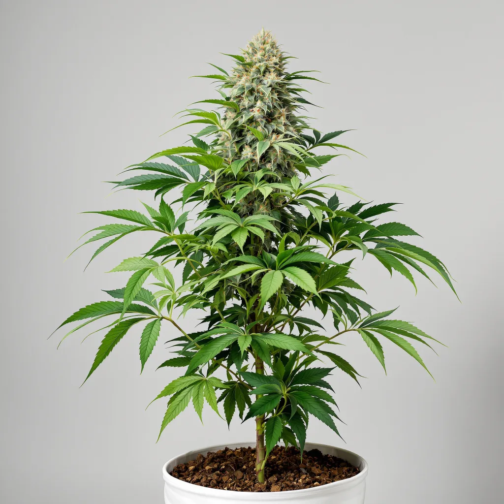Old School OG cannabis bud close-up showing dense purple-tinged calyxes