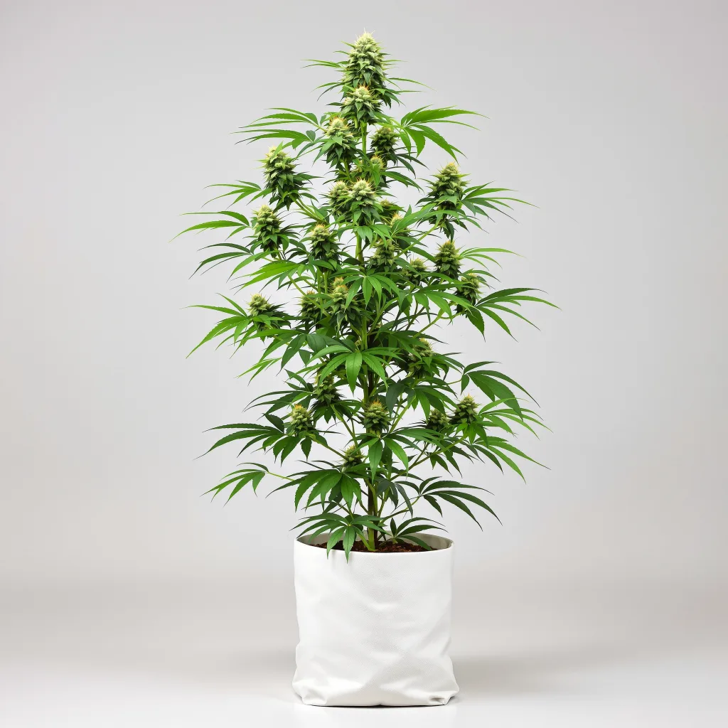 Orange Cream cannabis bud close-up showing balanced bud structure with frosted trichomes