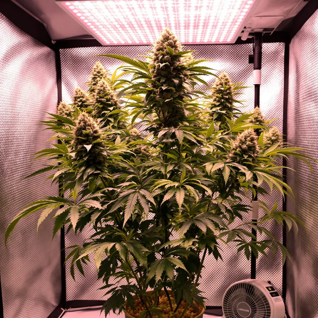 Oregon Diesel 90% indica / 10% sativa flower with visible trichomes