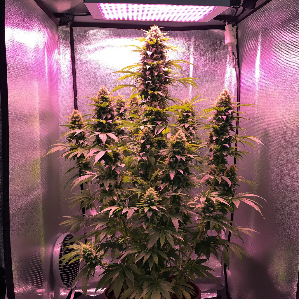 Painkiller XL 25% indica / 75% sativa flower with visible trichomes
