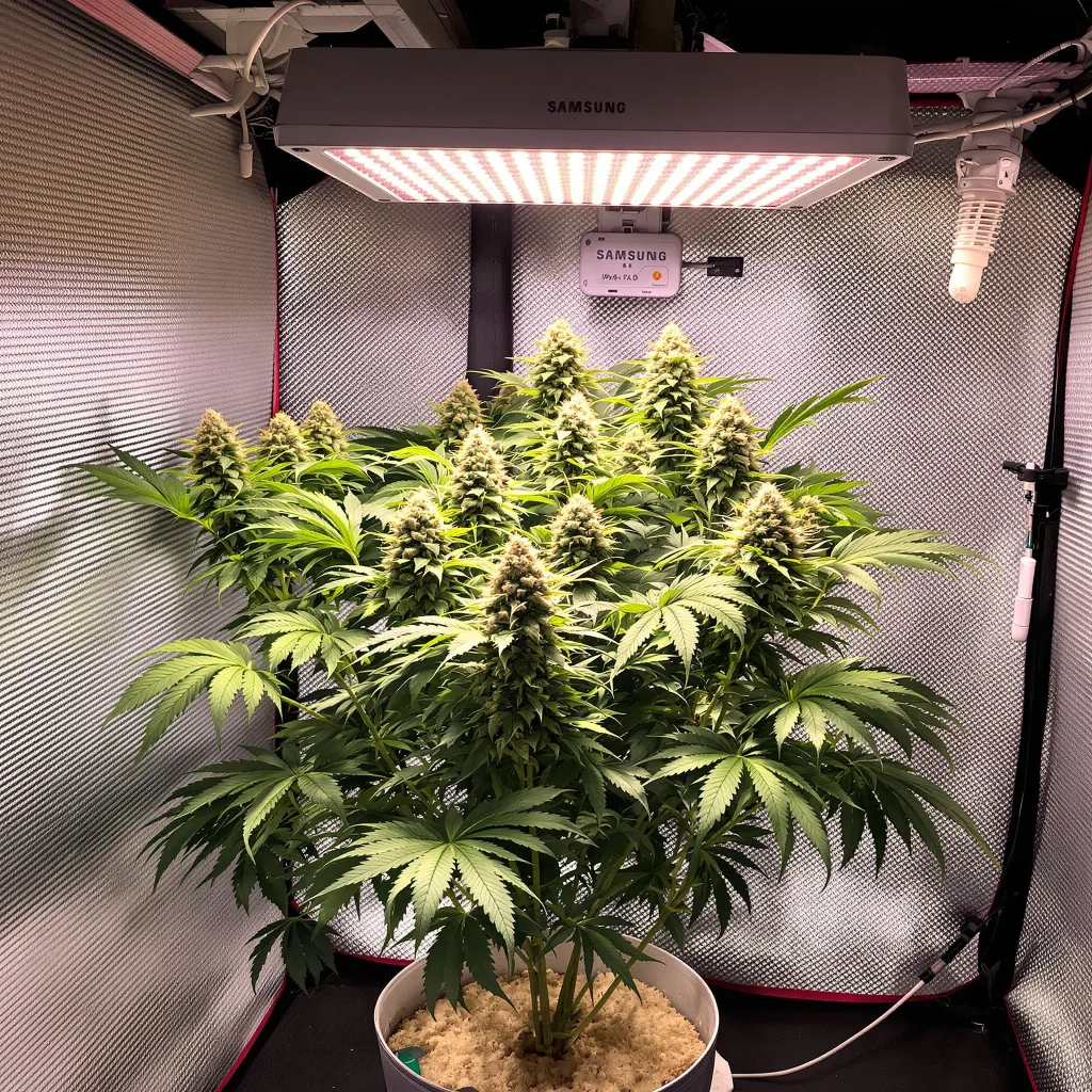 Pakistan Valley Kush 79% indica / 21% sativa flower with visible trichomes