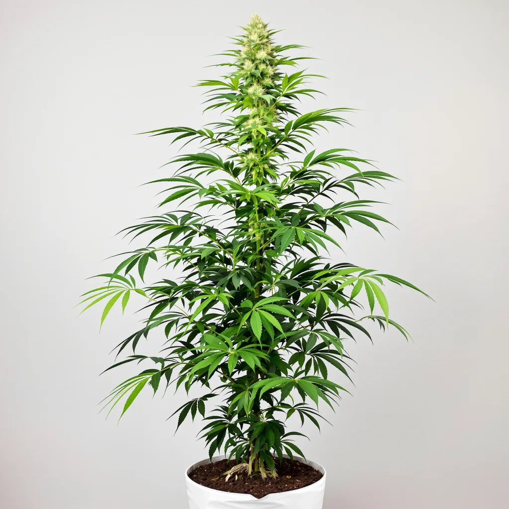Panama cannabis bud close-up showing lime-green airy structure