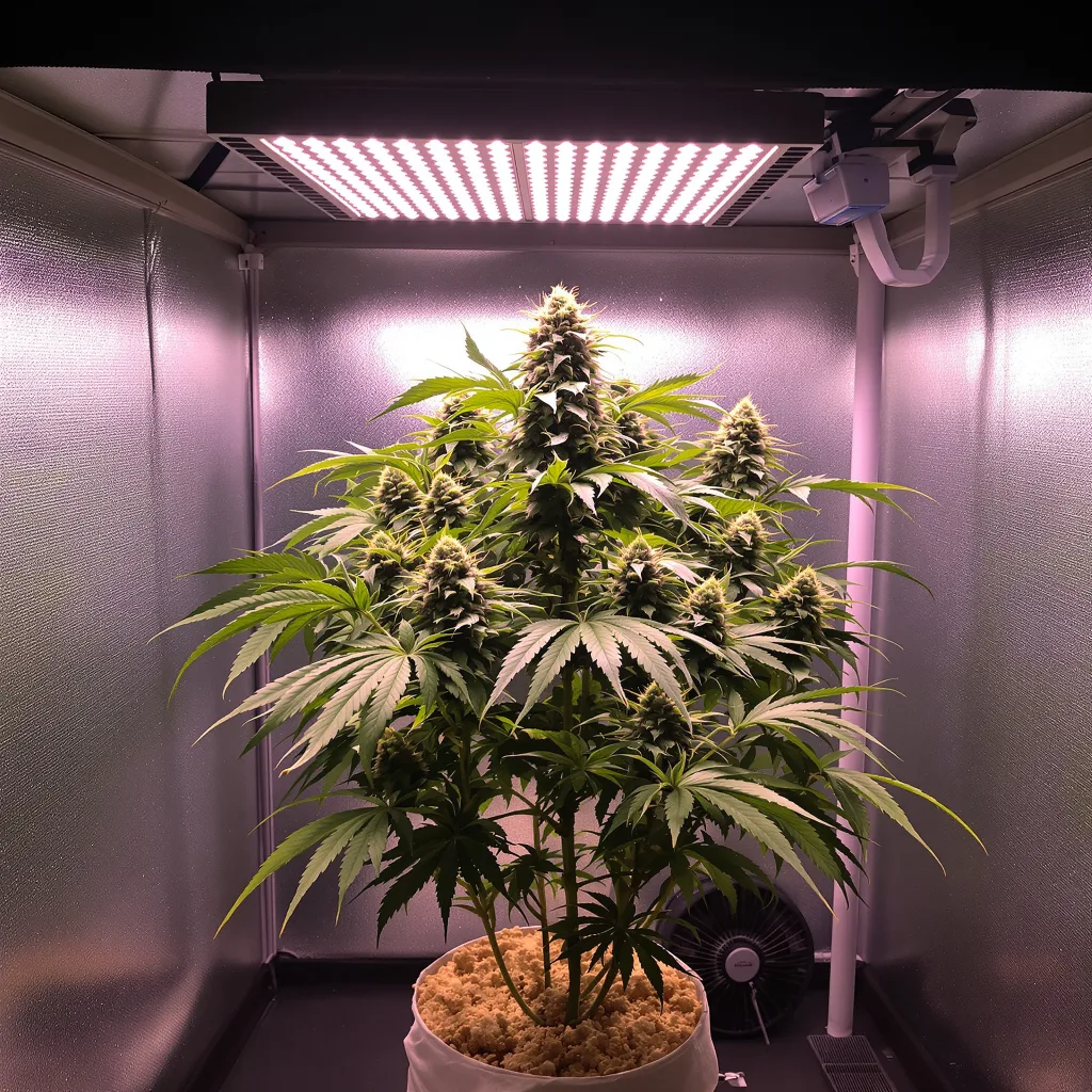 Papaya Cookies 76% indica / 24% sativa flower with visible trichomes