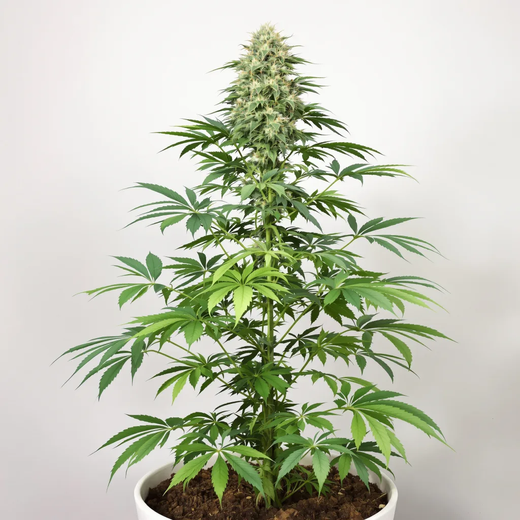Peanut Butter Breath cannabis bud close-up showing balanced bud structure with frosted trichomes