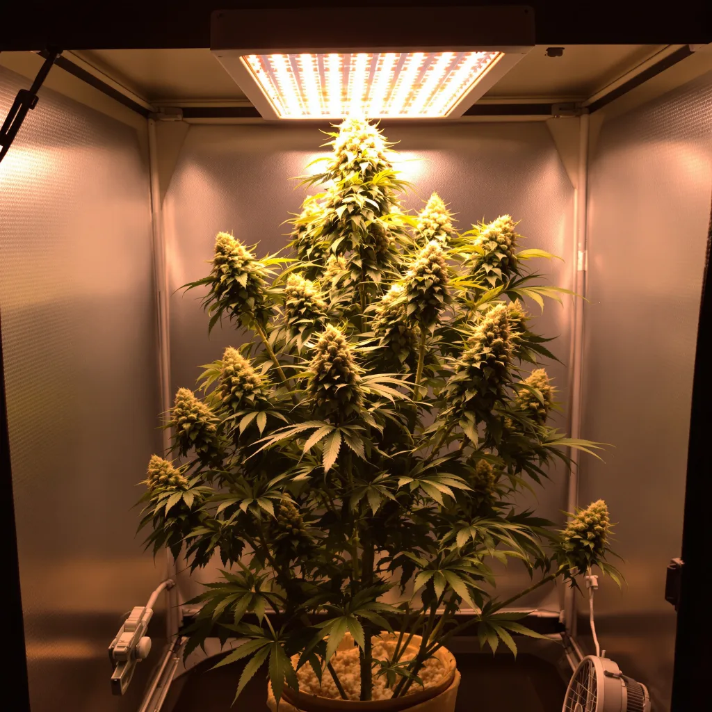 Pineapple cannabis plant in flowering stage — 60-100 cm autoflower