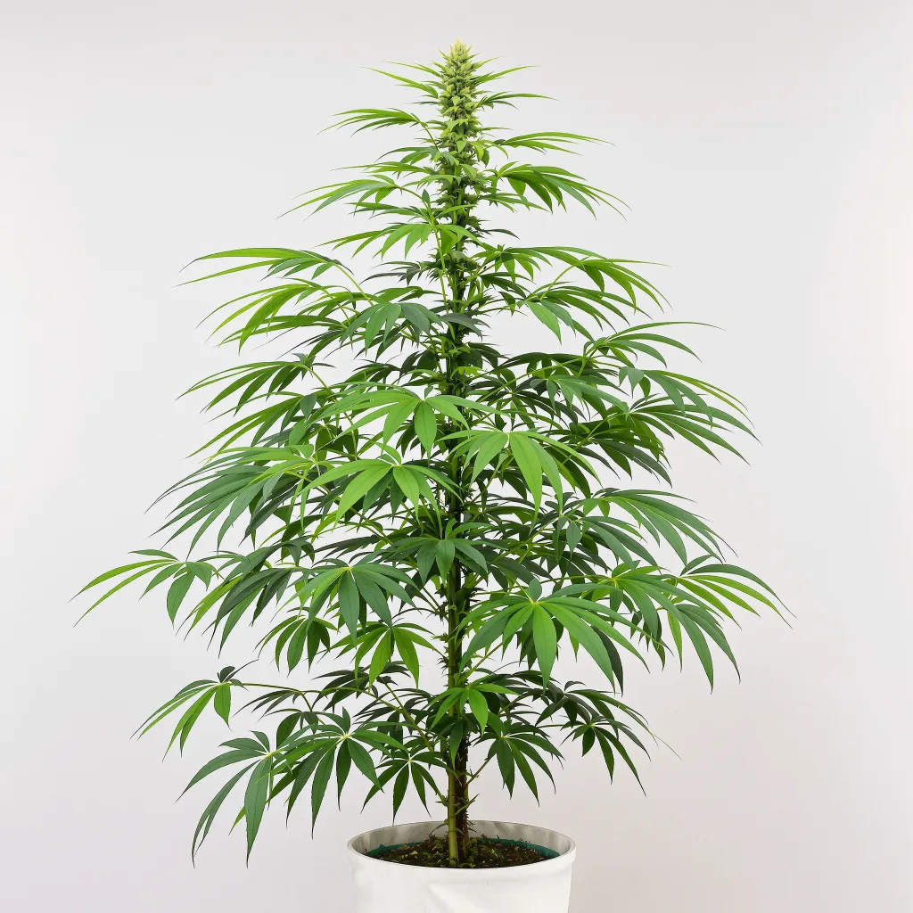 Pineapple Haze cannabis bud close-up showing lime-green airy structure