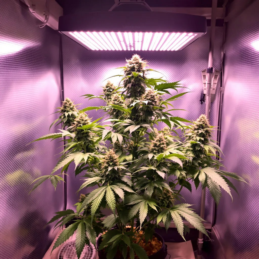 Pink Champagne 71% indica / 29% sativa flower with visible trichomes