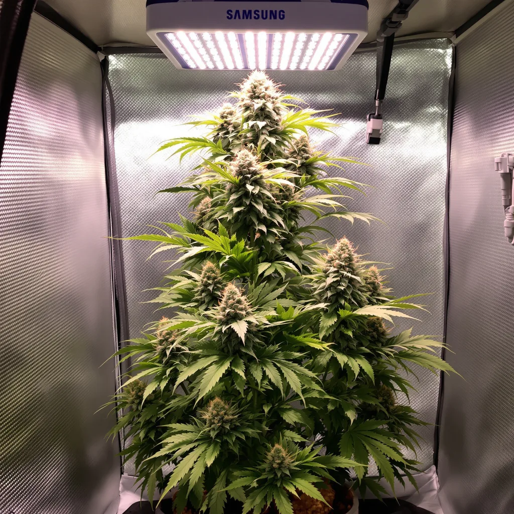 Pink Kush 90% indica / 10% sativa flower with visible trichomes