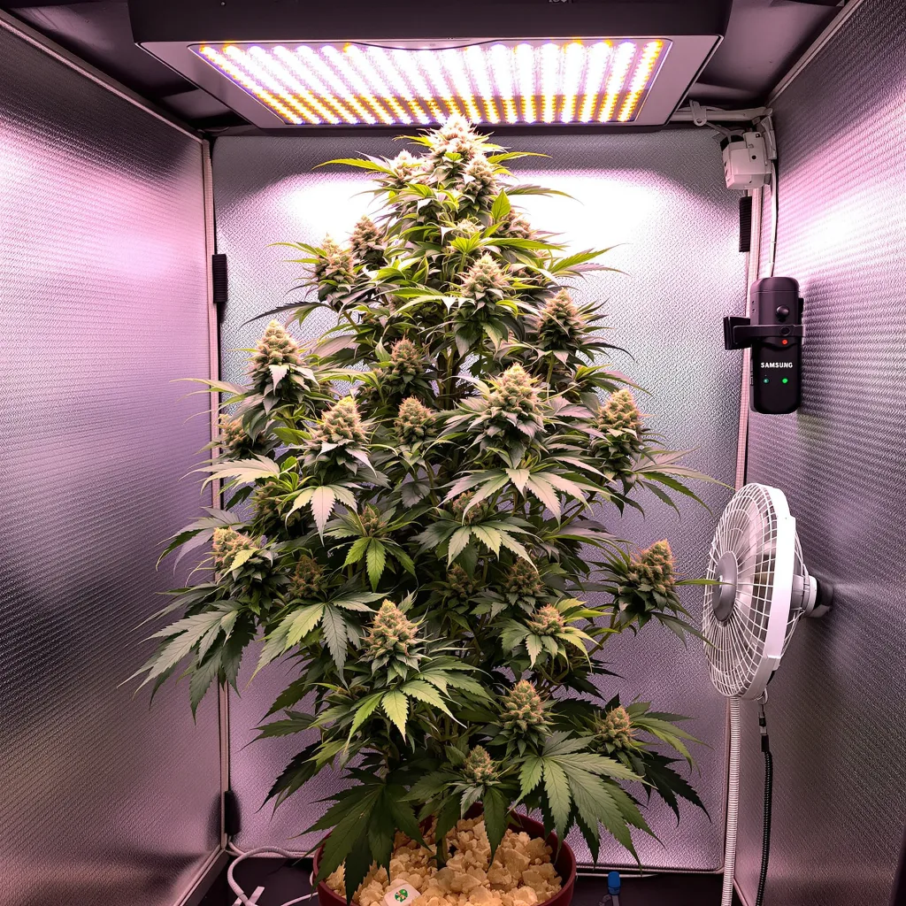 Platinum GSC 60% indica / 40% sativa flower with visible trichomes