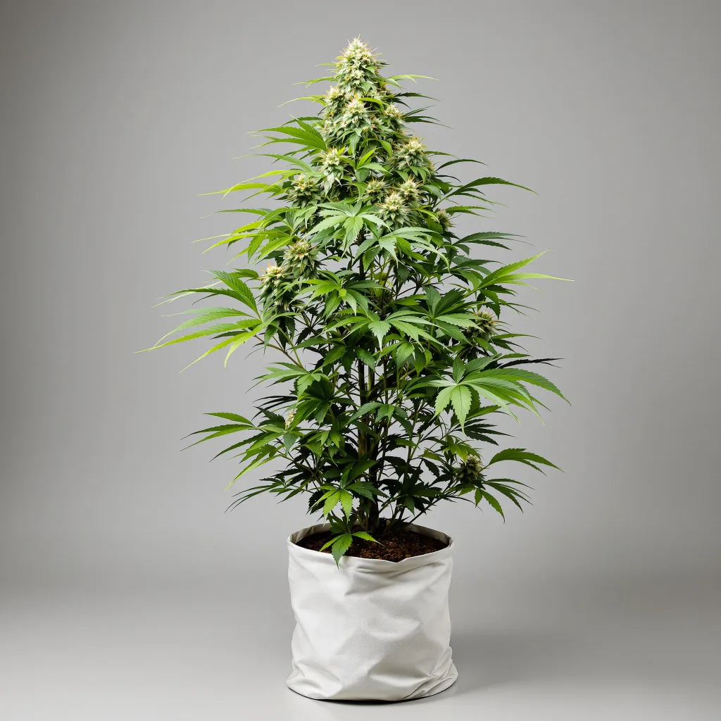 Plushberry cannabis bud close-up showing open-bud structure with orange pistils