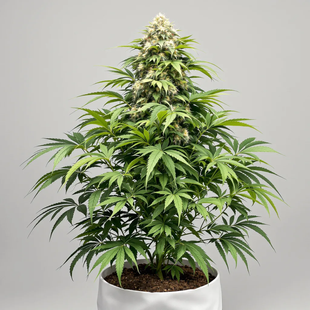 Popcorn Kush cannabis bud close-up showing dense purple-tinged calyxes