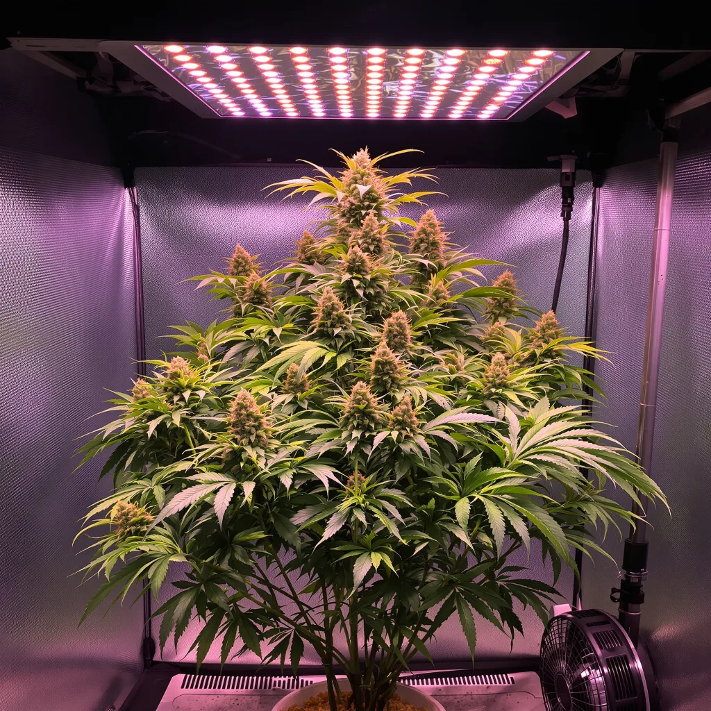Pot of Gold 90% indica / 10% sativa flower with visible trichomes