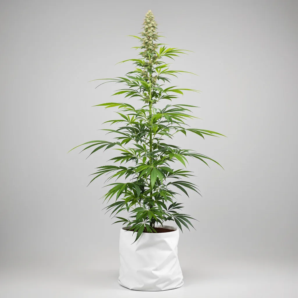 Power Plant cannabis bud close-up showing lime-green airy structure