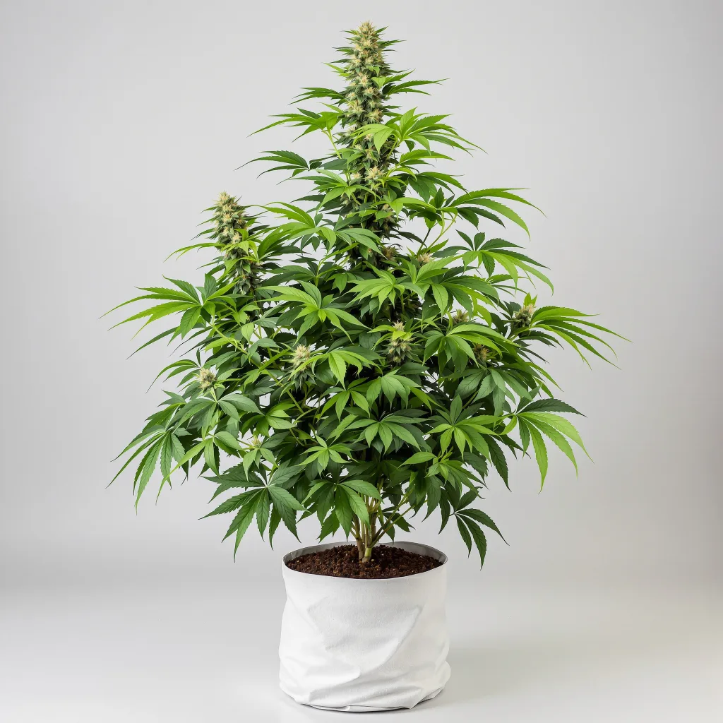 Presidential OG cannabis bud close-up showing dense purple-tinged calyxes