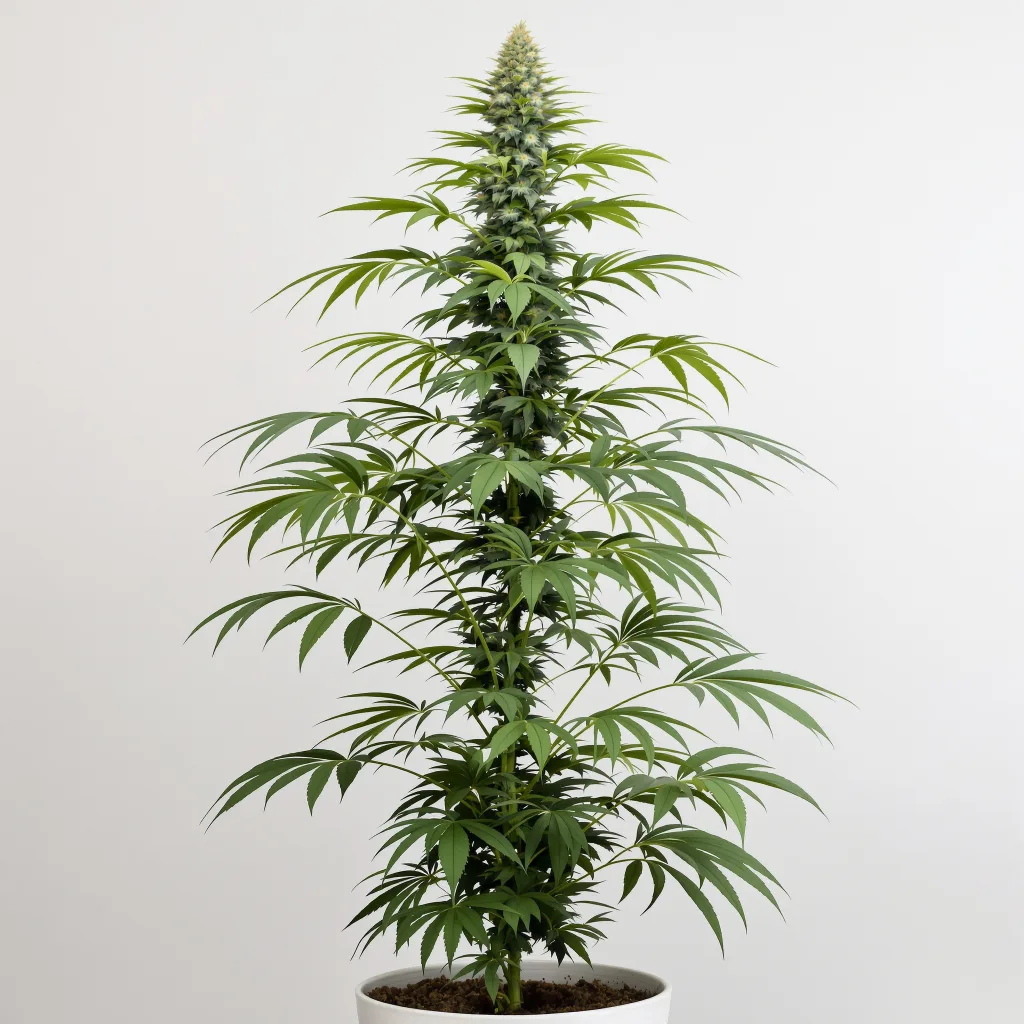 Project Blue Book cannabis bud close-up showing lime-green airy structure