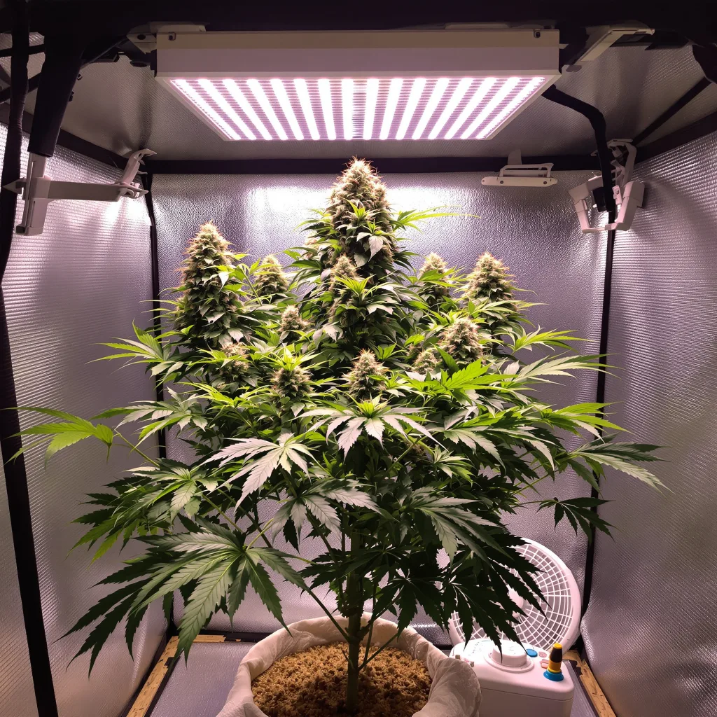 Puna Budder 70% indica / 30% sativa flower with visible trichomes