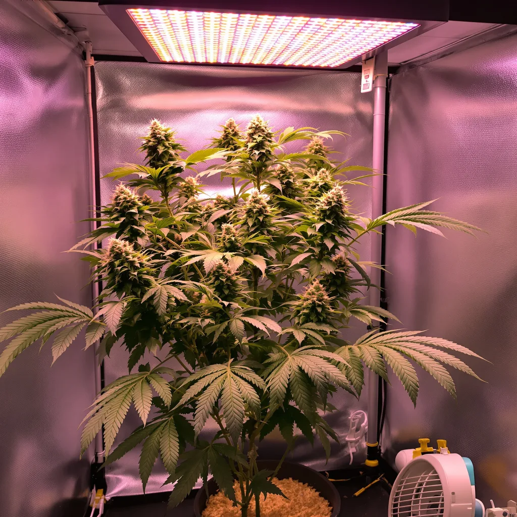 Punky Lion 81% indica / 19% sativa flower with visible trichomes