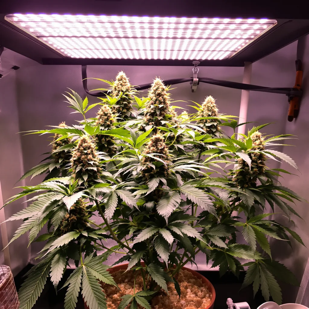 Pure Afghan 89% indica / 11% sativa flower with visible trichomes