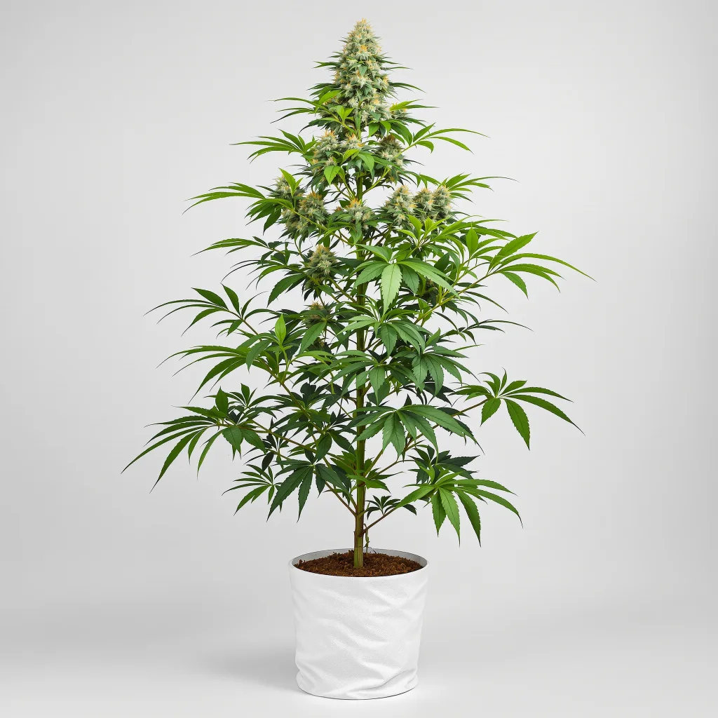 Pure Love cannabis bud close-up showing balanced bud structure with frosted trichomes