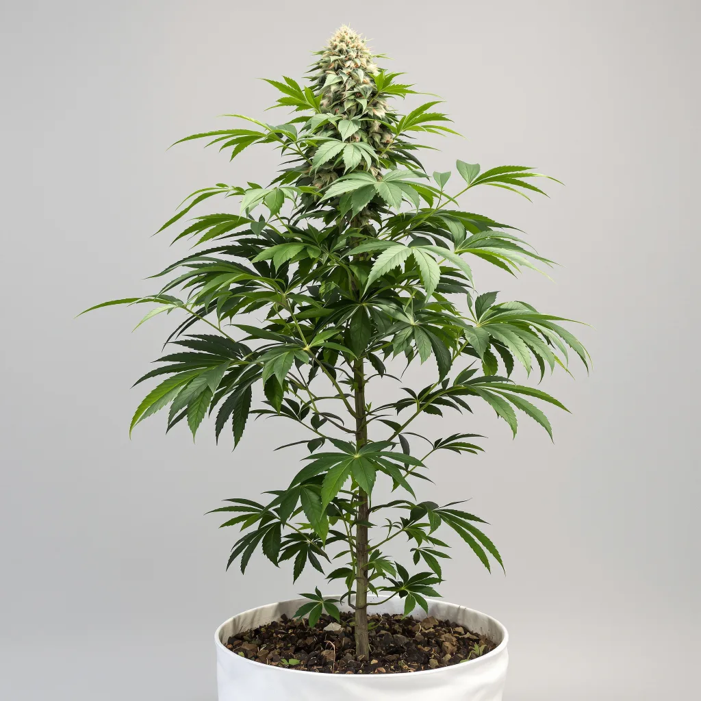 Pure OG cannabis bud close-up showing dense purple-tinged calyxes