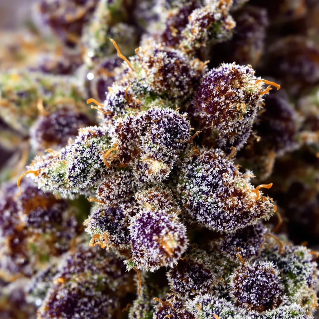 Purple Alien OG cannabis plant in flowering stage — 90-130 cm feminised