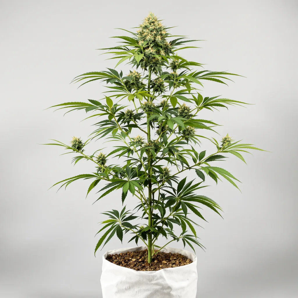 Purple Gorilla cannabis bud close-up showing balanced bud structure with frosted trichomes