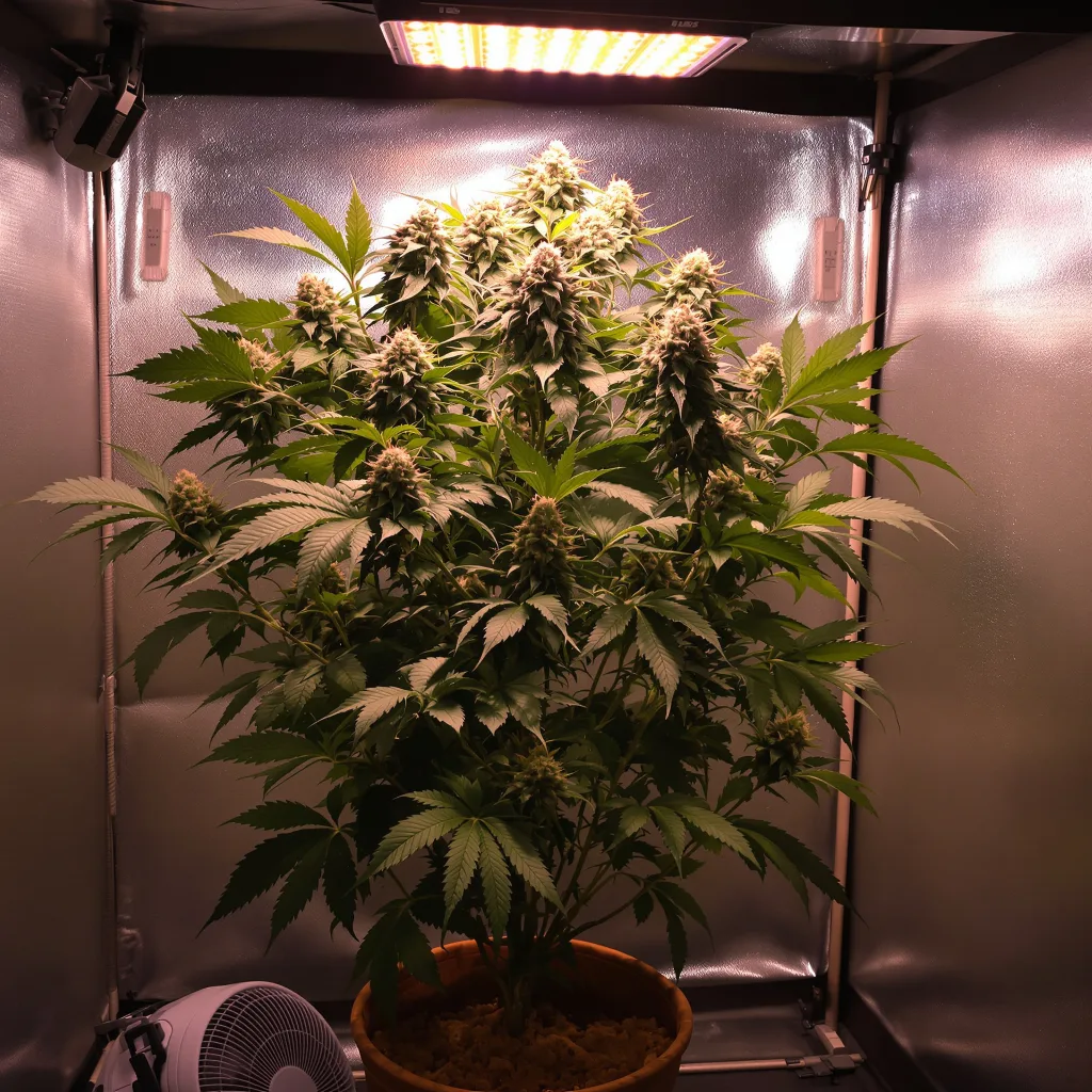 Purple Martian Kush 73% indica / 27% sativa flower with visible trichomes