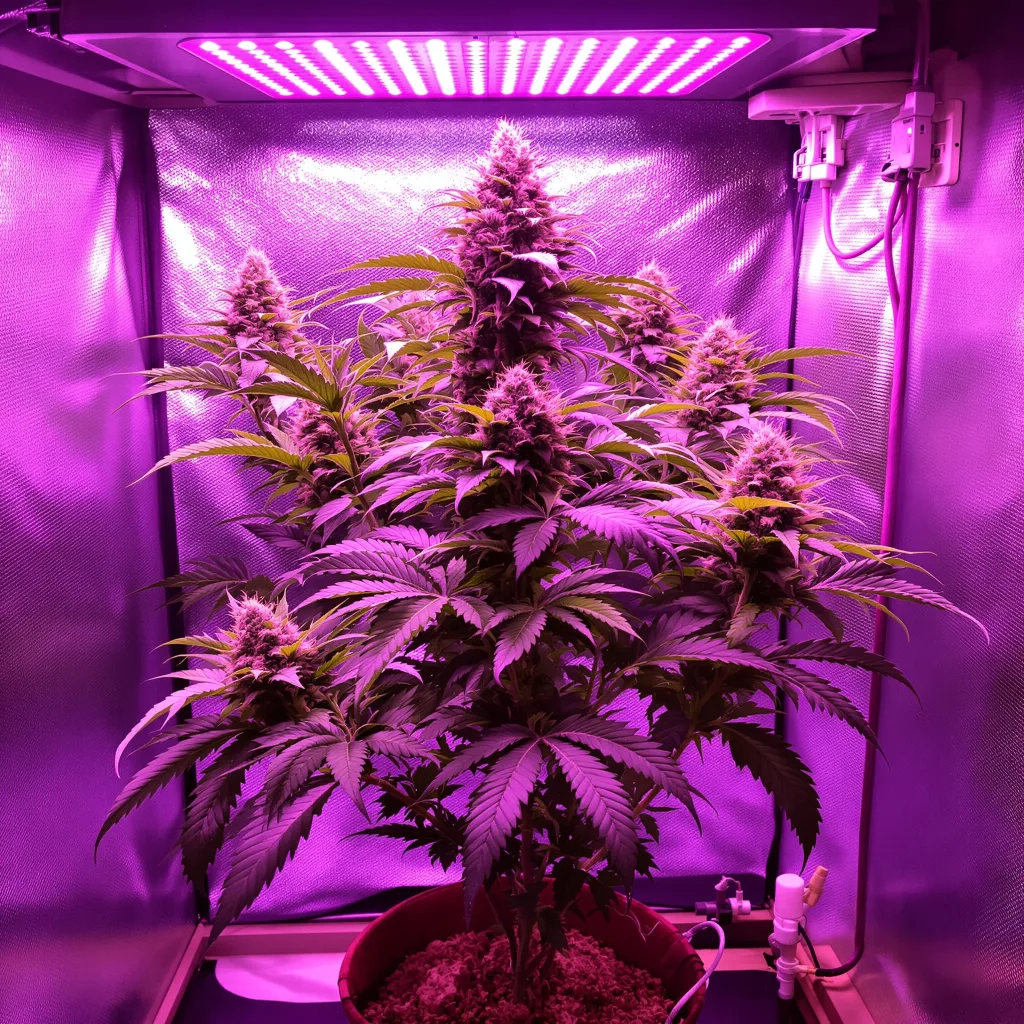 Purple OG Kush 75% indica / 25% sativa flower with visible trichomes