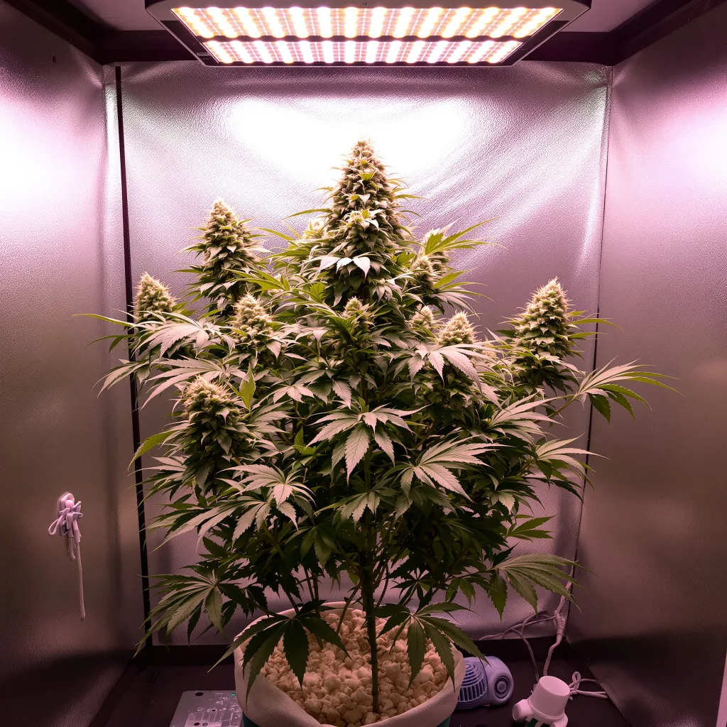 Purple Urkle 74% indica / 26% sativa flower with visible trichomes