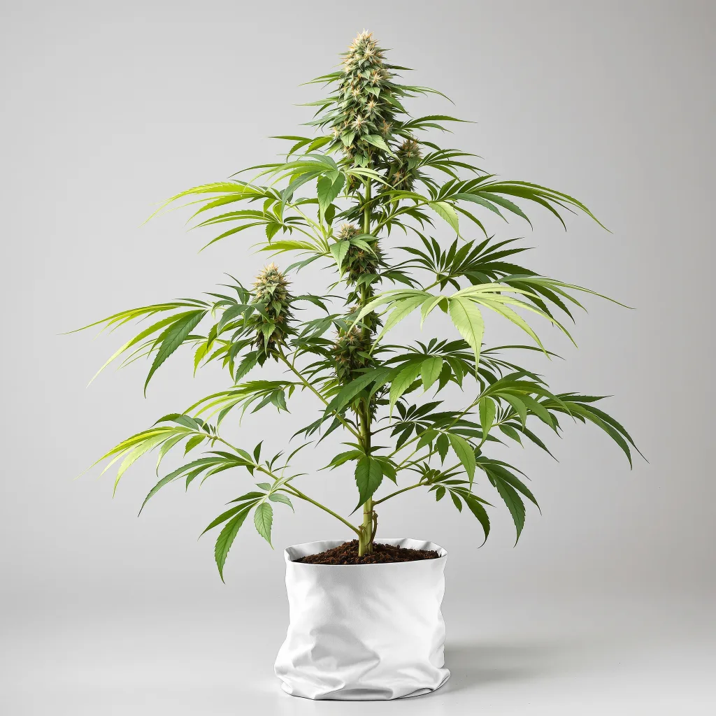 Raskal OG cannabis bud close-up showing open-bud structure with orange pistils
