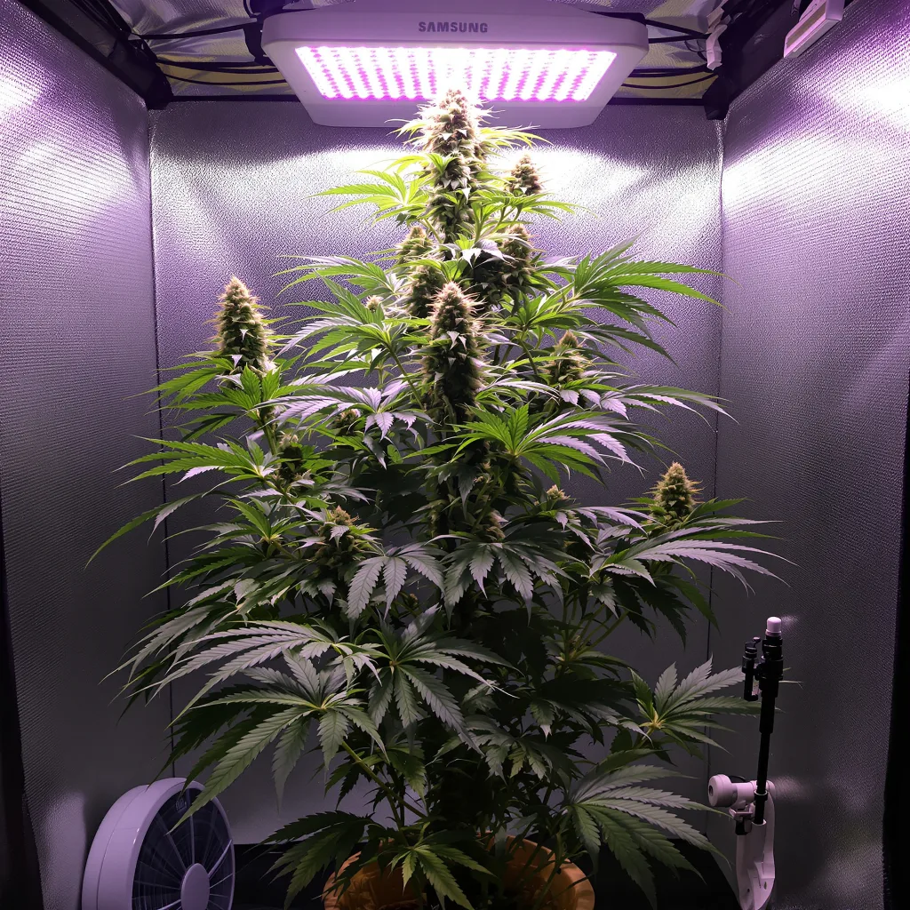 Red Congolese cannabis plant in flowering stage — 150-200 cm feminised
