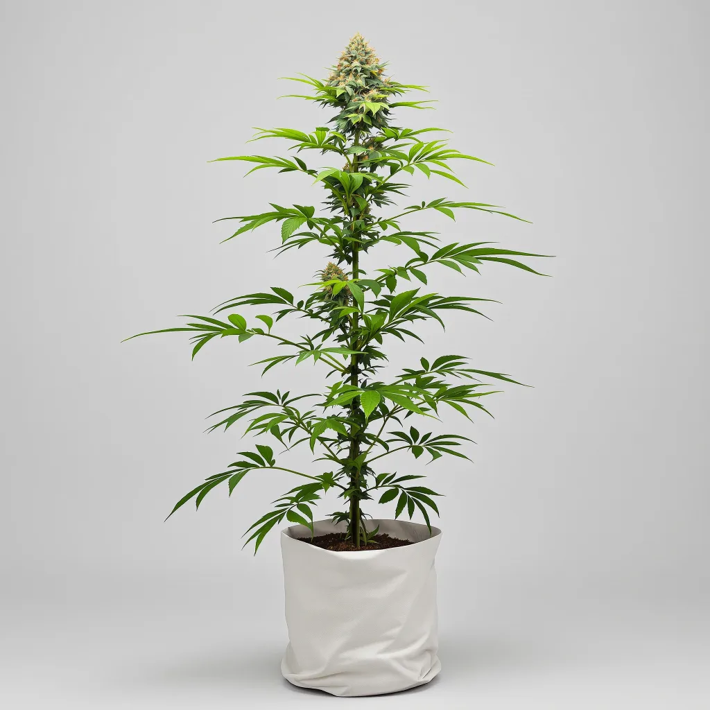 Rockstar cannabis bud close-up showing balanced bud structure with frosted trichomes