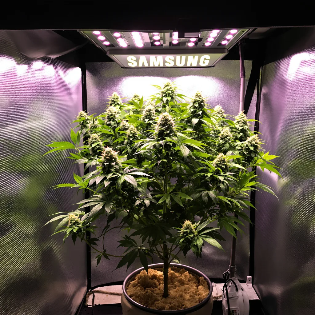 Rocky Mountain Blueberry 89% indica / 11% sativa flower with visible trichomes