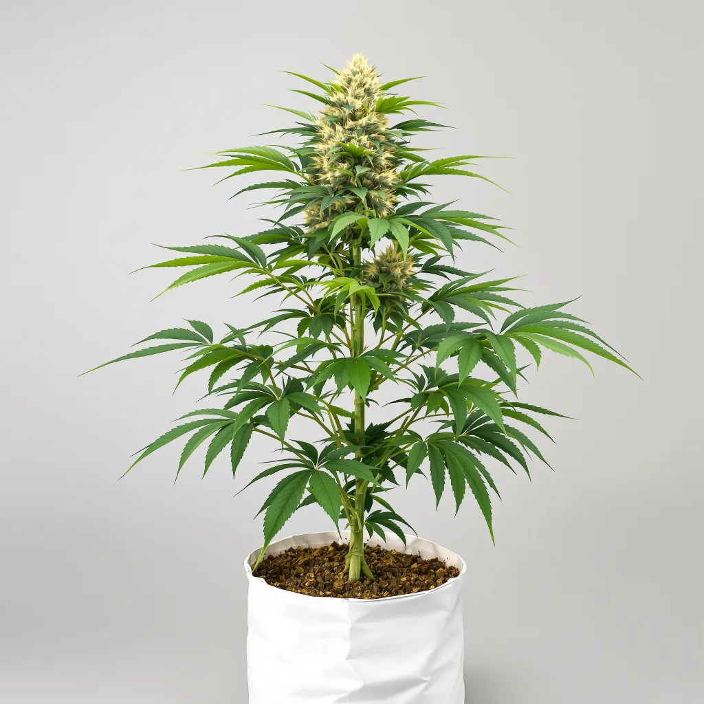 Royal Kush cannabis bud close-up showing dense purple-tinged calyxes