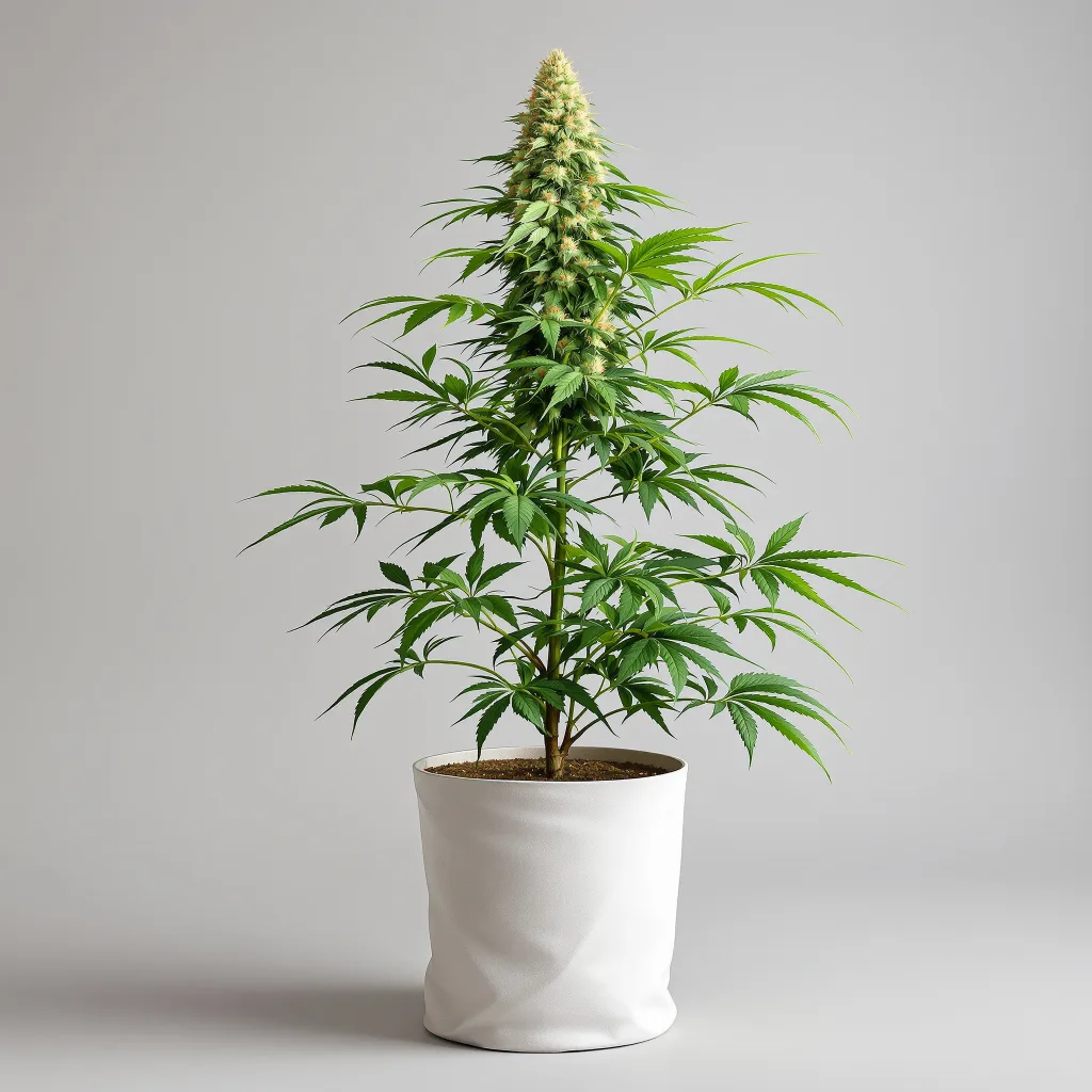 Runtz cannabis bud close-up showing open-bud structure with orange pistils