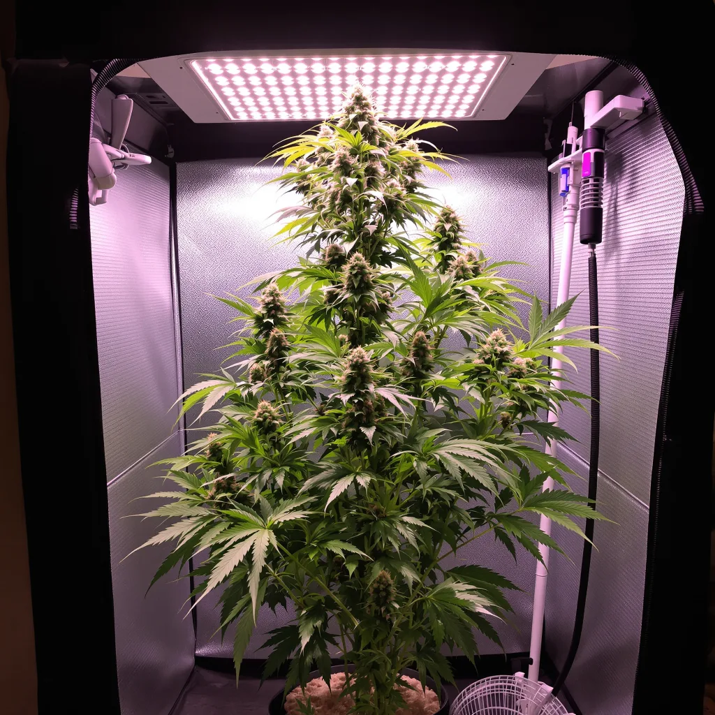 Sage N Sour 25% indica / 75% sativa flower with visible trichomes