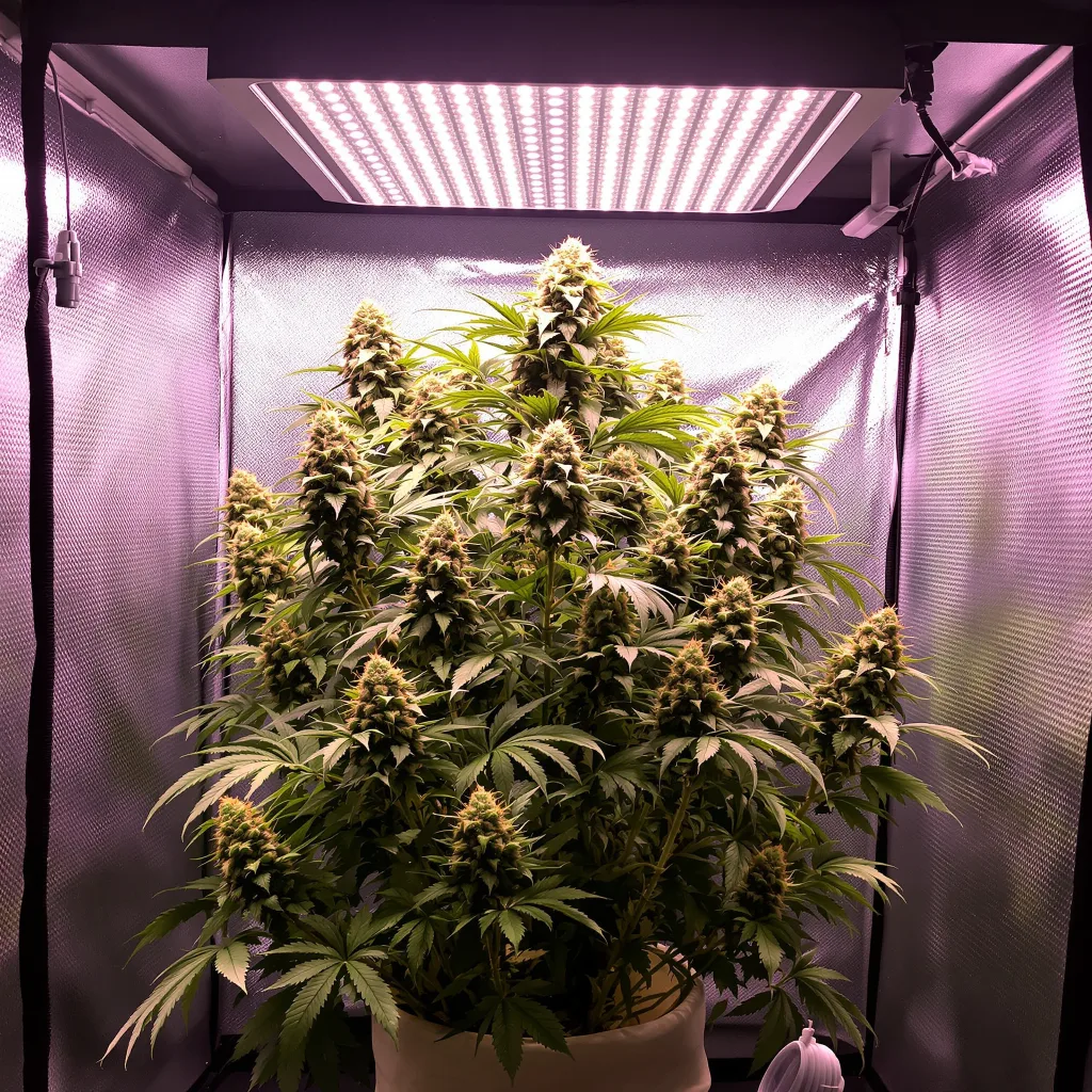Satellite OG 37% indica / 63% sativa flower with visible trichomes
