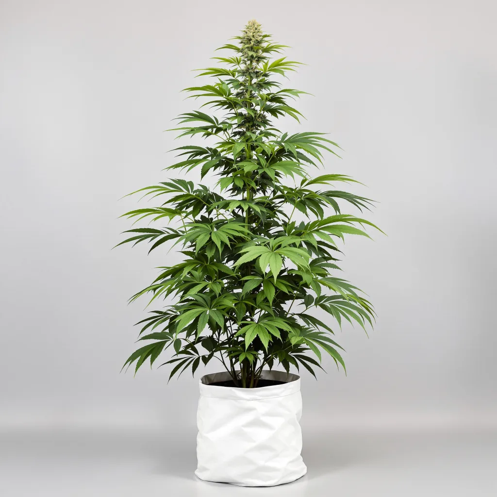 Schrom cannabis bud close-up showing lime-green airy structure