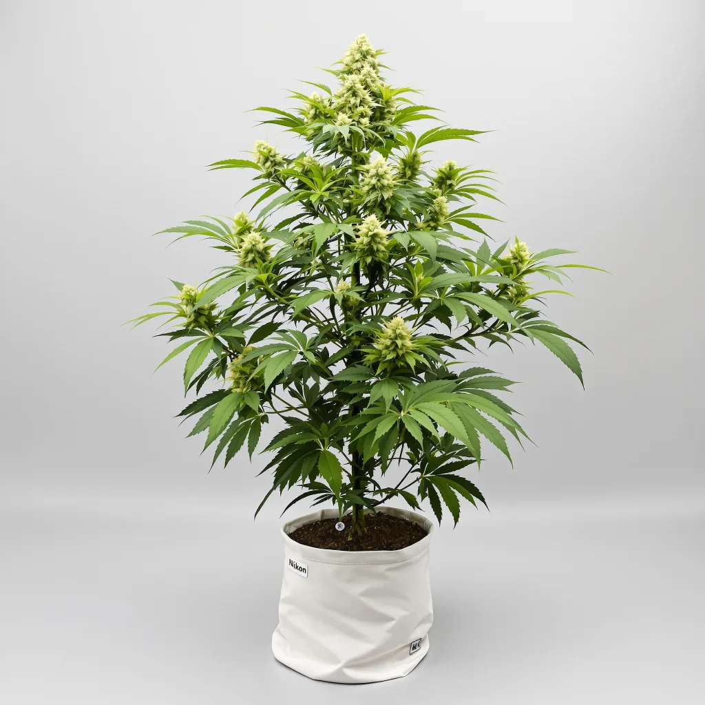 Silver Kush cannabis bud close-up showing open-bud structure with orange pistils