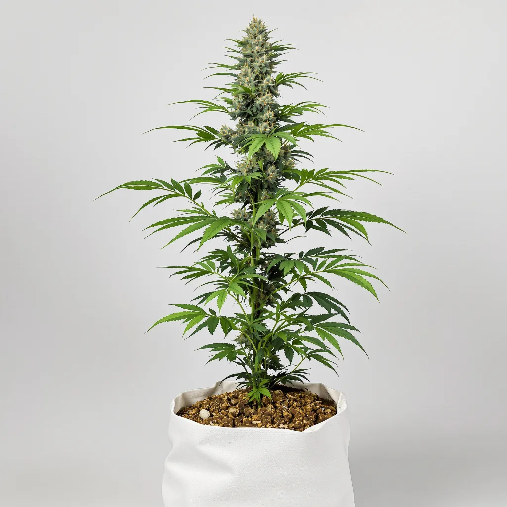 Silverfalls Kush cannabis bud close-up showing open-bud structure with orange pistils