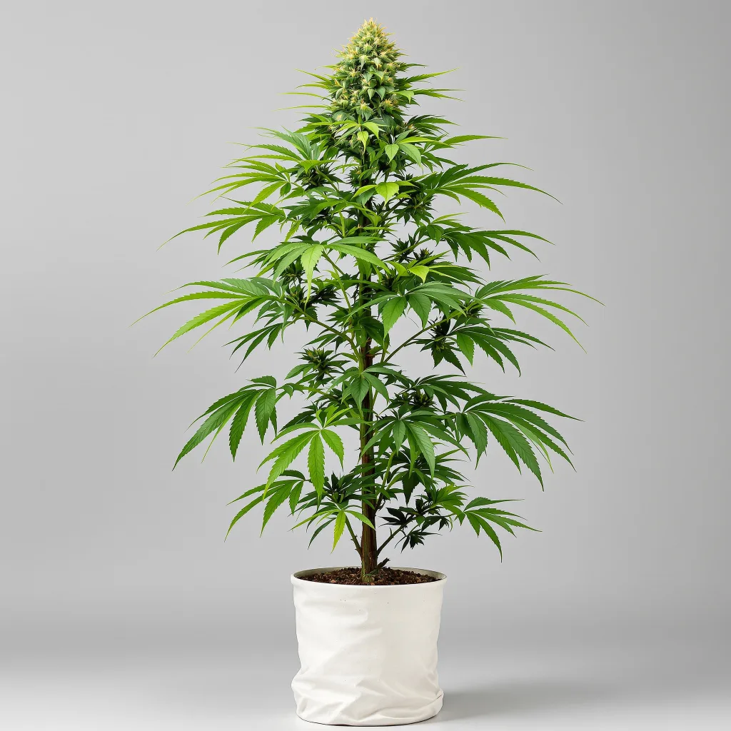 Six Shooter cannabis bud close-up showing balanced bud structure with frosted trichomes