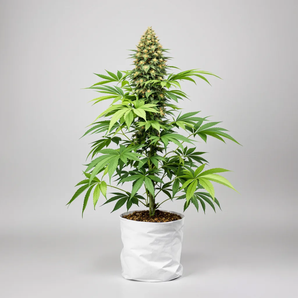 Skunk Kush cannabis bud close-up showing dense purple-tinged calyxes