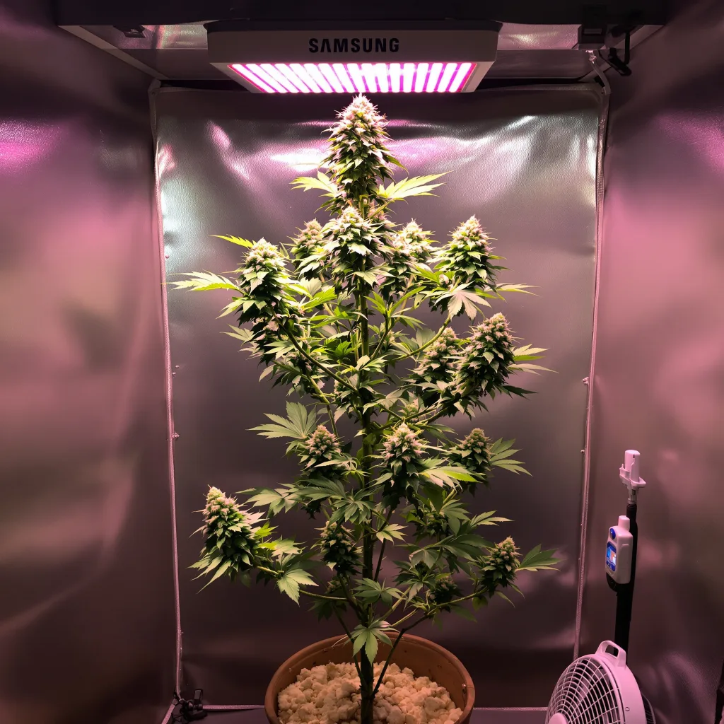 Skunk No. 1 50% indica / 50% sativa flower with visible trichomes