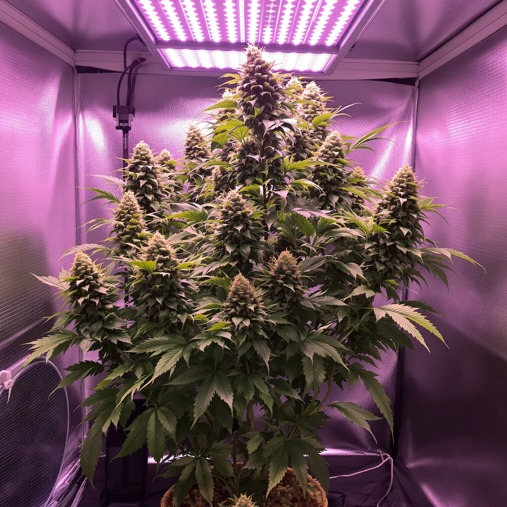 Snoop's Dream 50% indica / 50% sativa flower with visible trichomes
