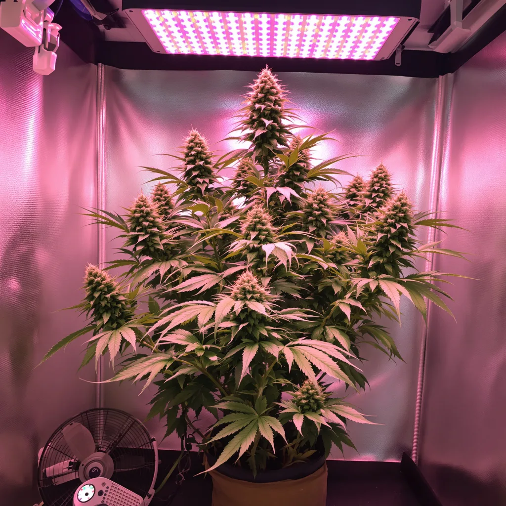 Snow Diesel 55% indica / 45% sativa flower with visible trichomes