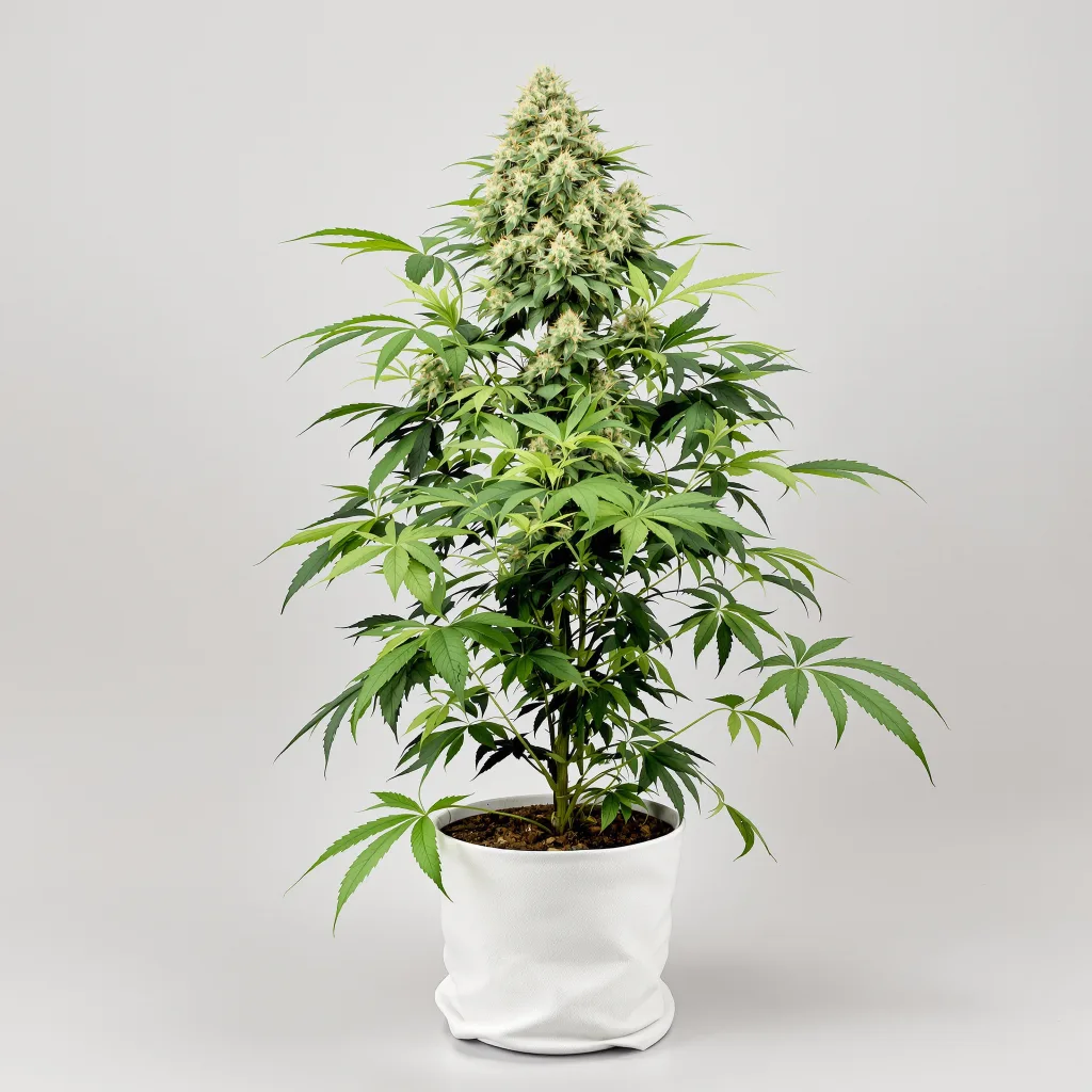 Snowcap Dream cannabis bud close-up showing balanced bud structure with frosted trichomes