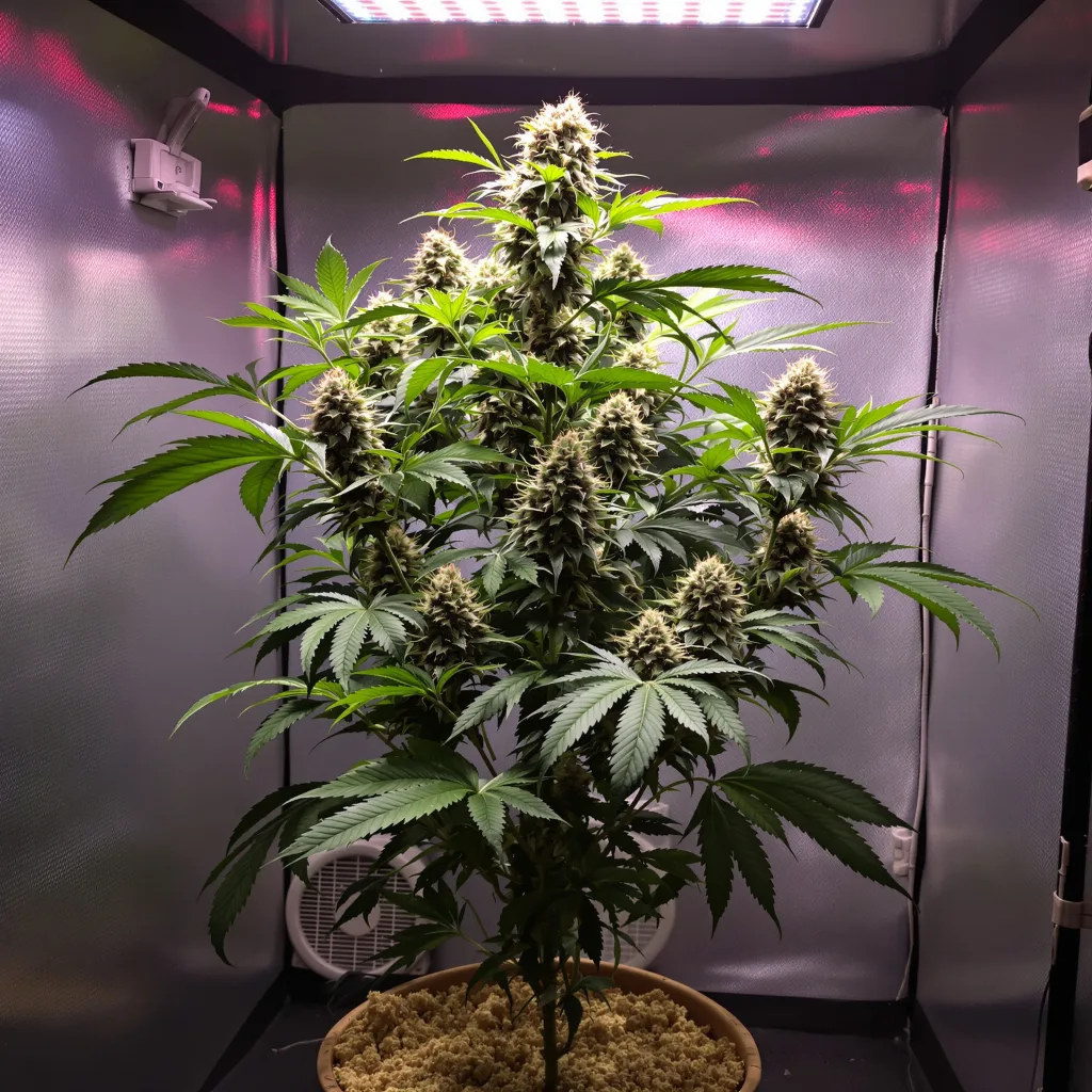 Sour Apple cannabis plant in flowering stage — 60-100 cm autoflower