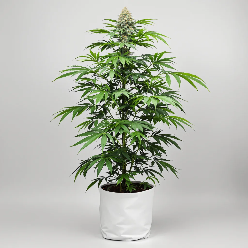 Sour Dream cannabis bud close-up showing lime-green airy structure