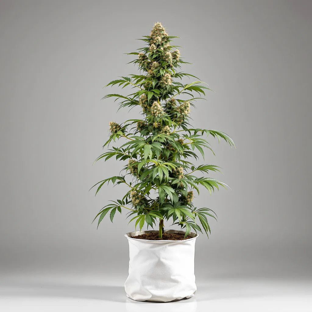Sour Tsunami cannabis bud close-up showing open-bud structure with orange pistils