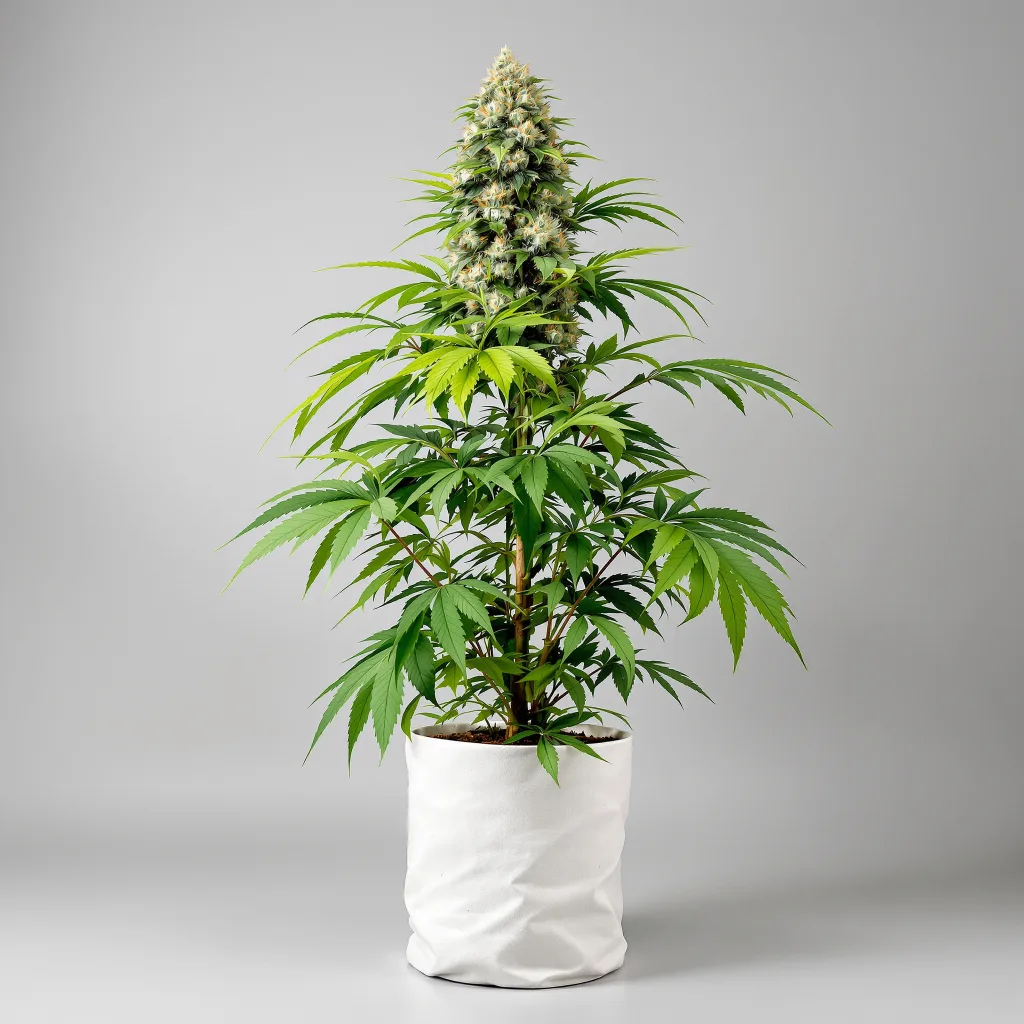 Stephen Hawking Kush CBD cannabis bud close-up showing pale-green low-resin flower